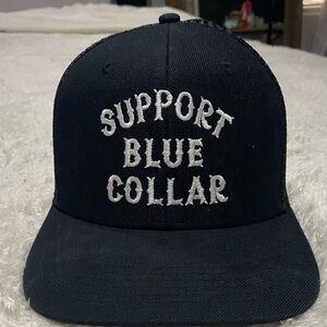 Troll clothing support blue collar hat